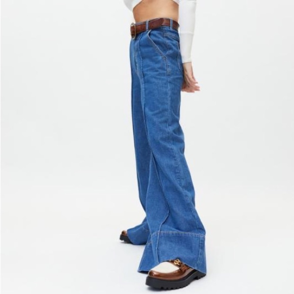 BDG high-waisted detective flare jean tinted denim